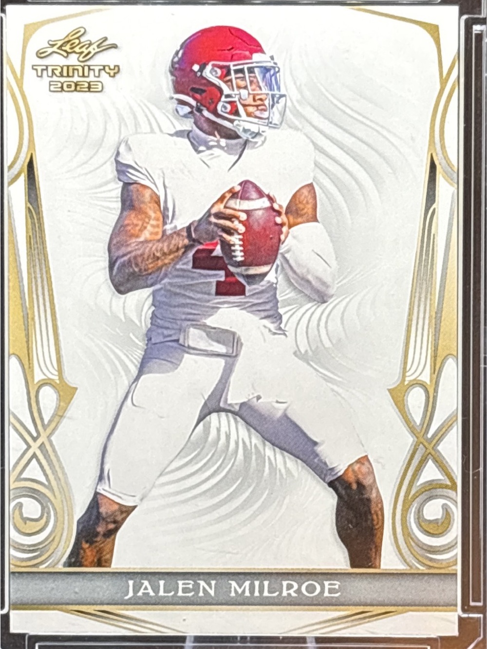 Leaf Trinity Jalen Milroe Football Trading Card